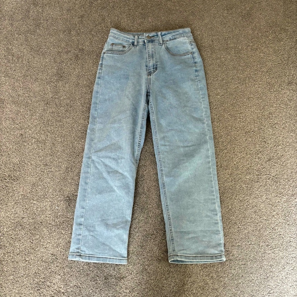 3/$45 Light Wash Straight Leg Denim Stretch Jeans